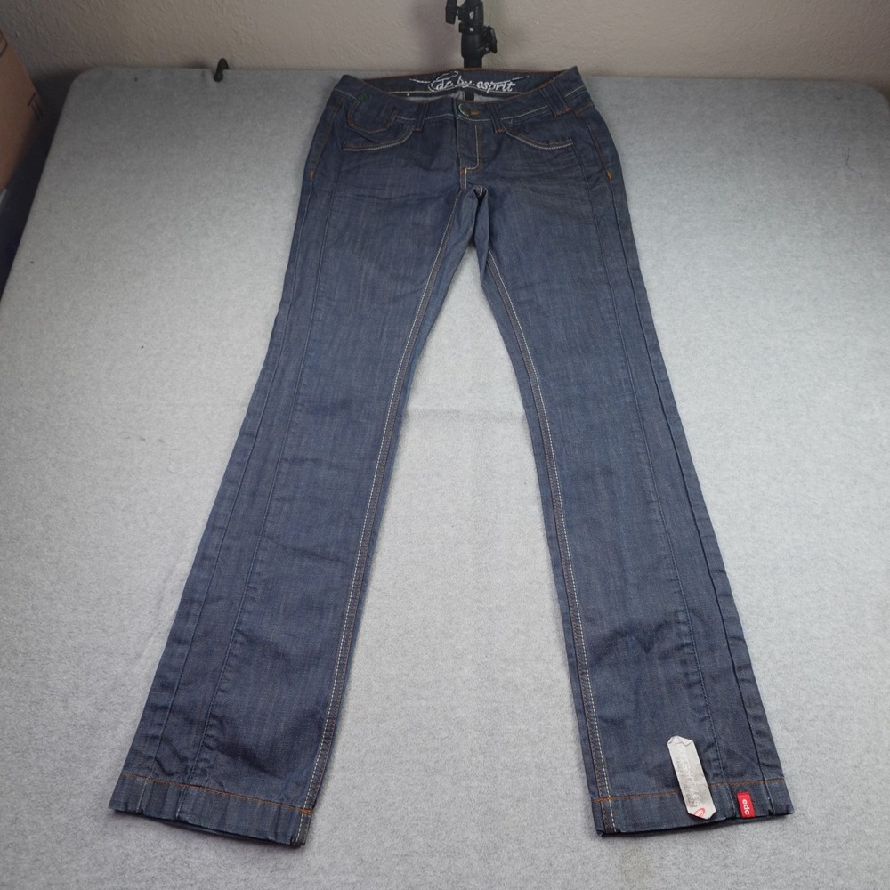 EDC by Esprit Jeans Womens 28 Blue SIX Low Rise Slim Fit Straight Dark